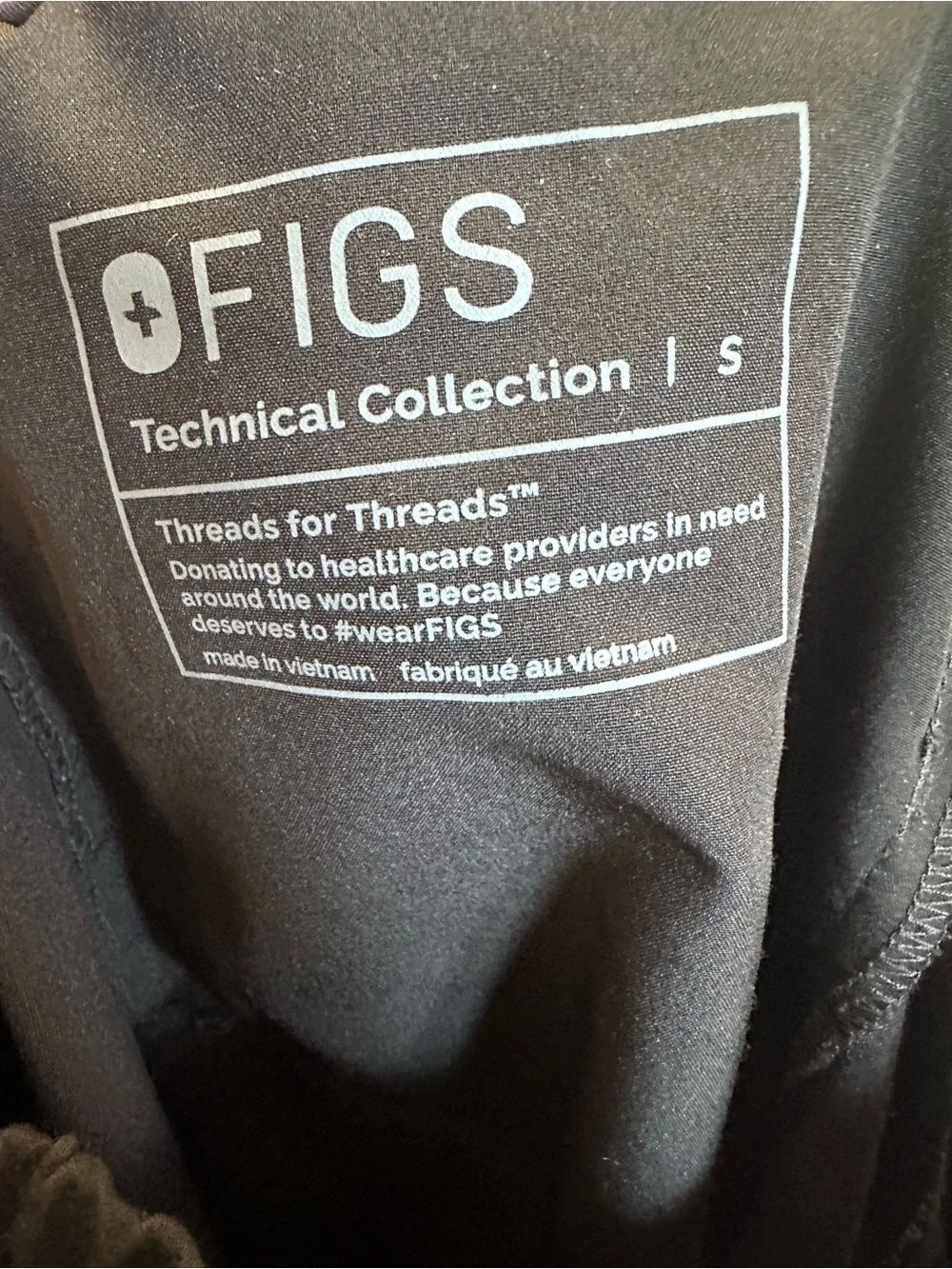 FIGS Black Straight Leg Scrub Pants - Size S - Picture 5 of 5